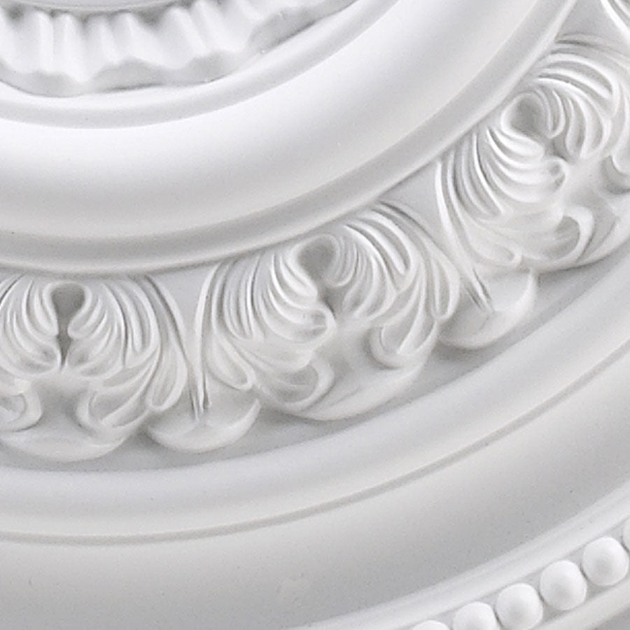 English Study Medallion 18 Inch in White Finish