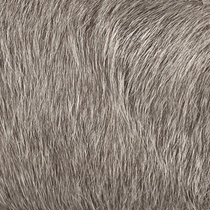 3-DRAWER & 4-DOOR CABINET, GRAY HAIR ON HIDE