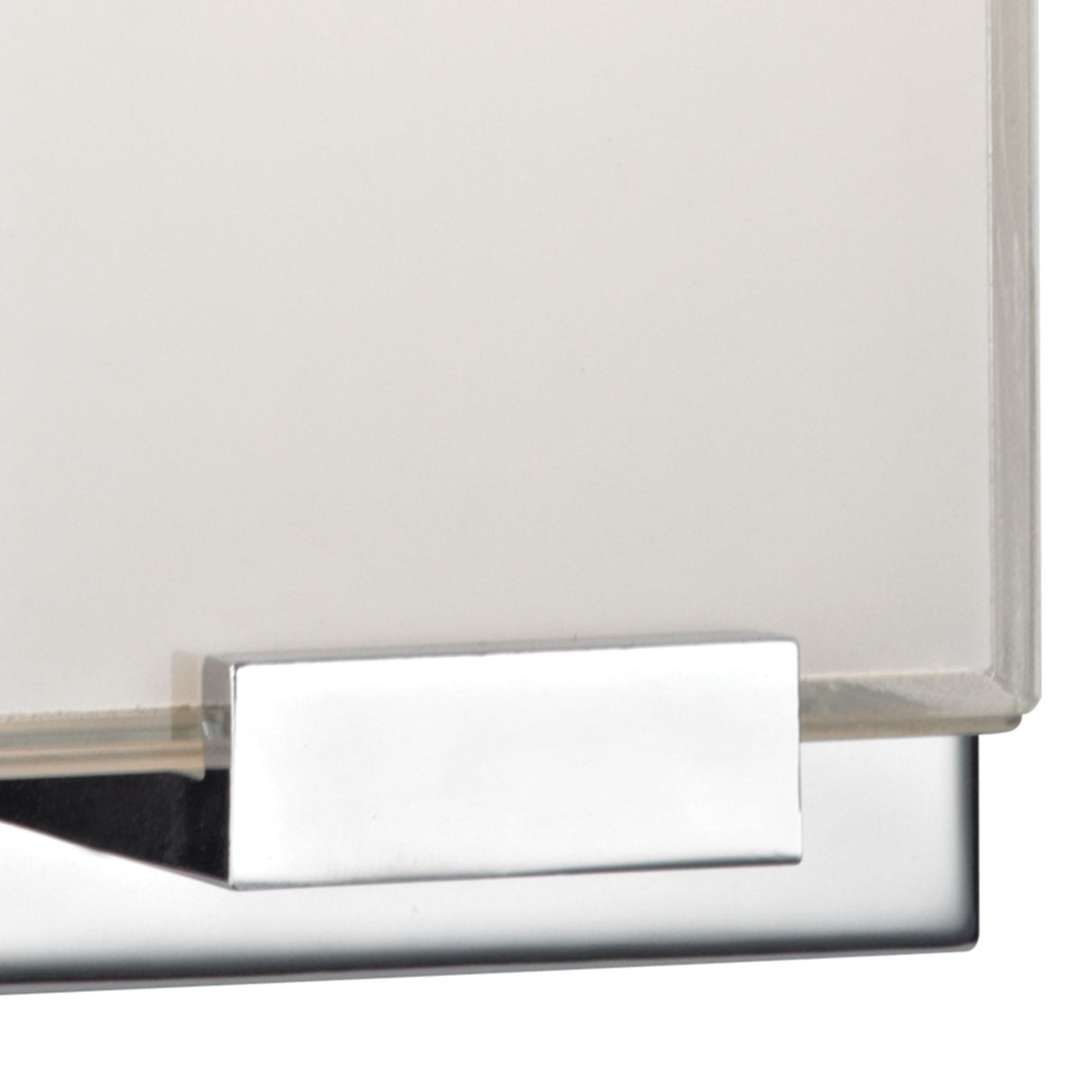 1 Light Wall Sconce in Chrome and Paint White Glass