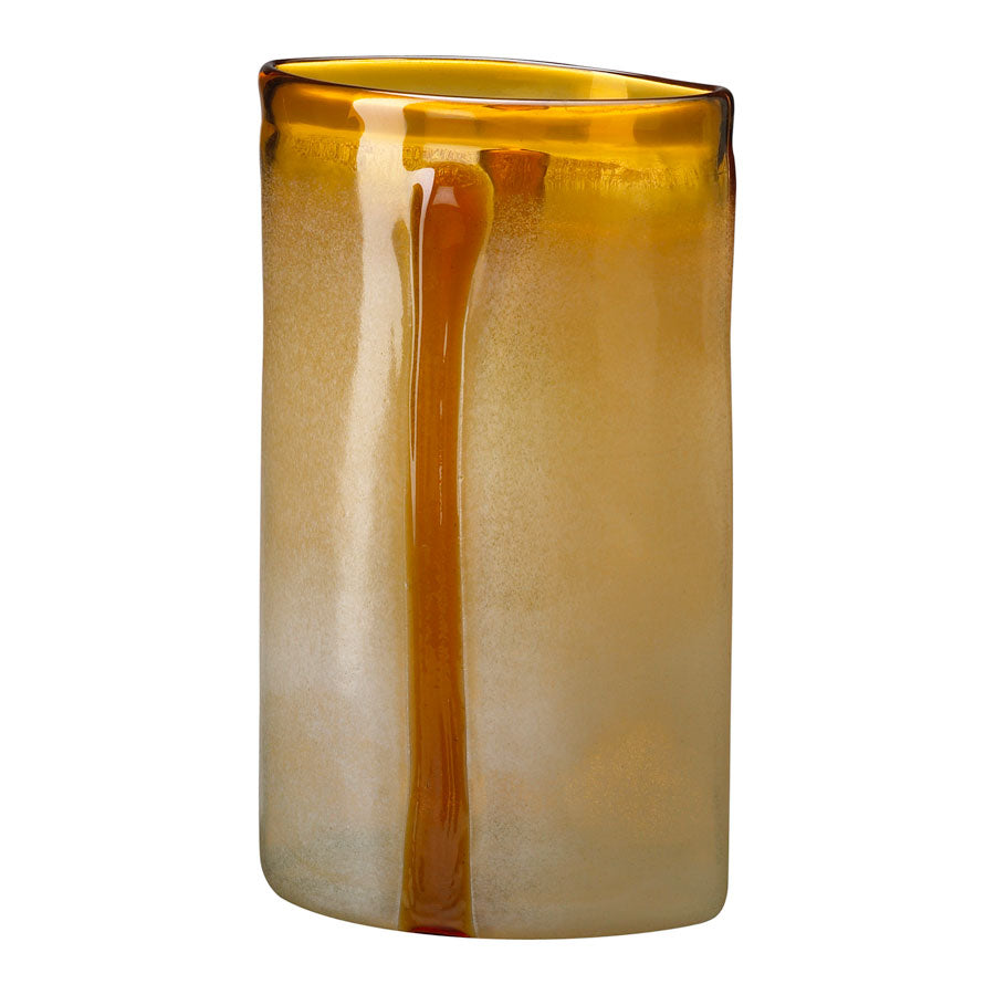 Large Cream And Cognac Vase