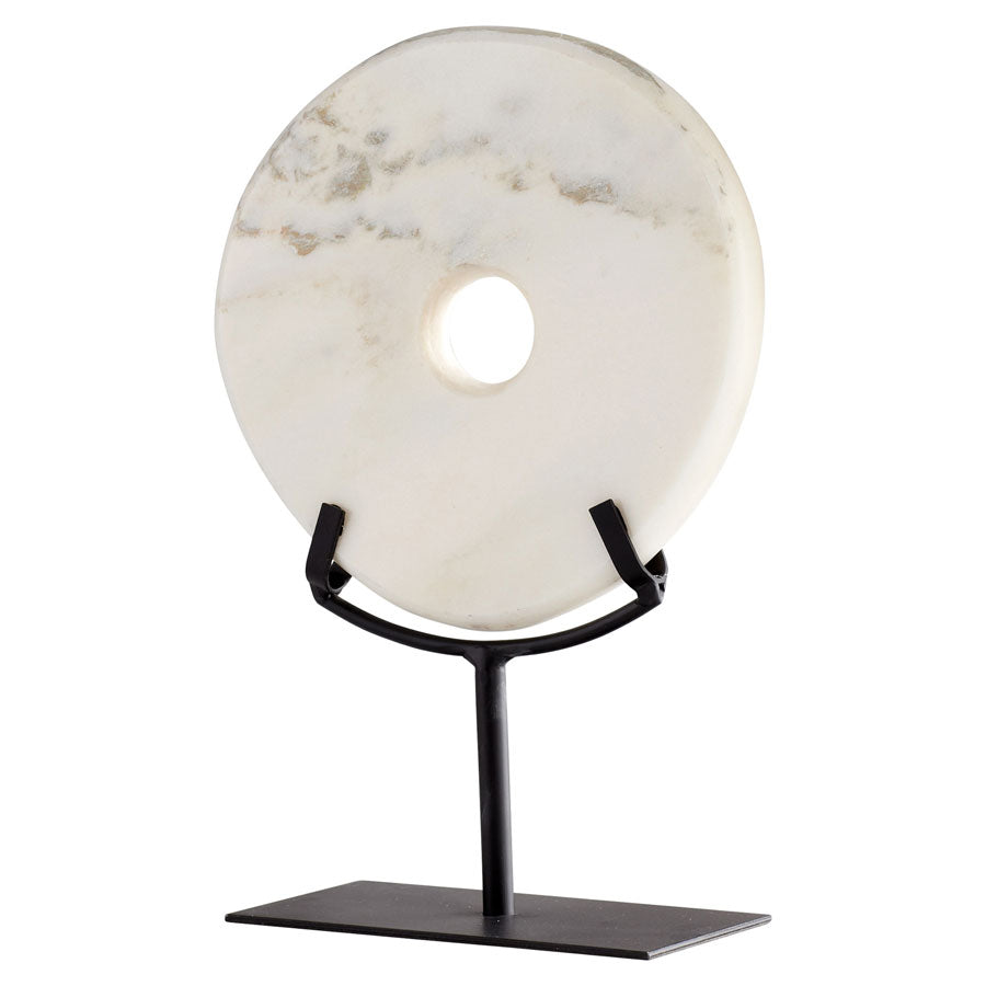 Small White Disk On Stand
