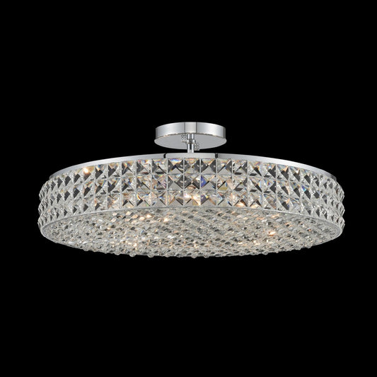 Cyrstal 20 Inch 8 Lt.Semi Flush Mount