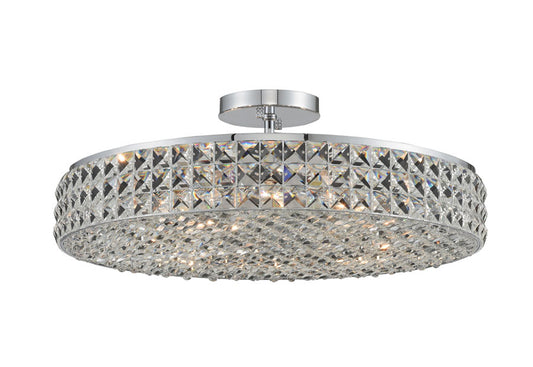 Cyrstal 20 Inch 8 Lt.Semi Flush Mount