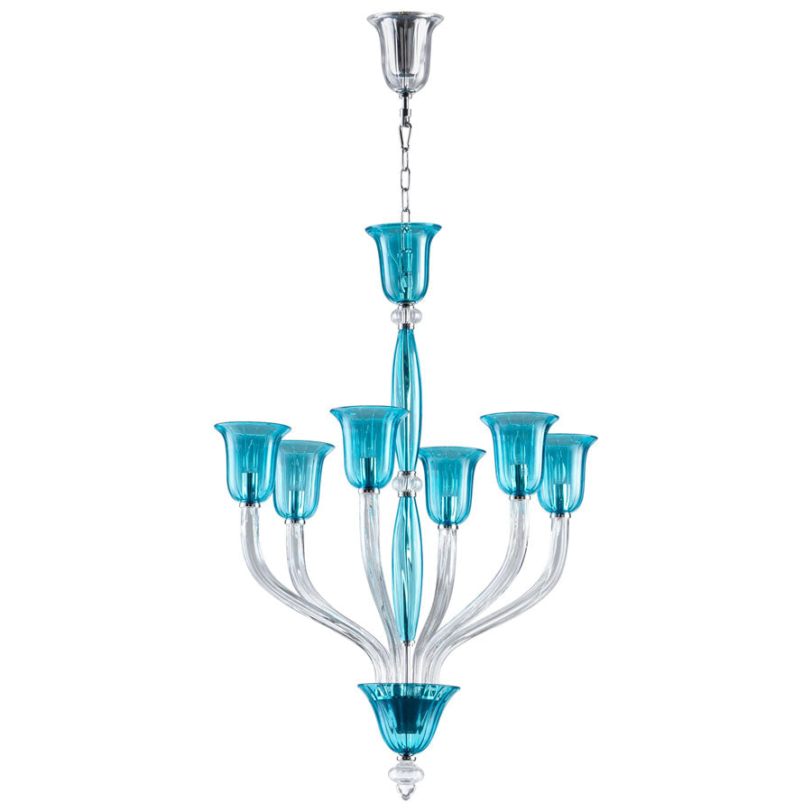 Vetrai Six Light Chandelier
