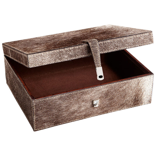 Hair on Hide Wood & Leather Storage Box
