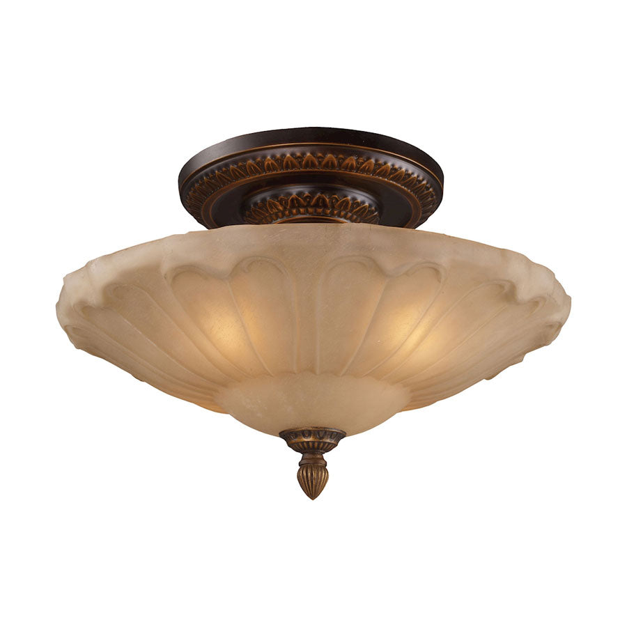 Restoration 4-Lt Semi-Flush in Ant Golden Bronze