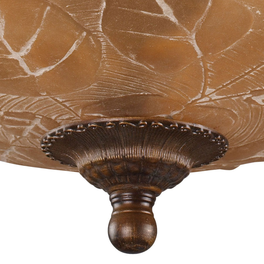 Restoration 3-Lt Semi-Flush N Ant Golden Bronze