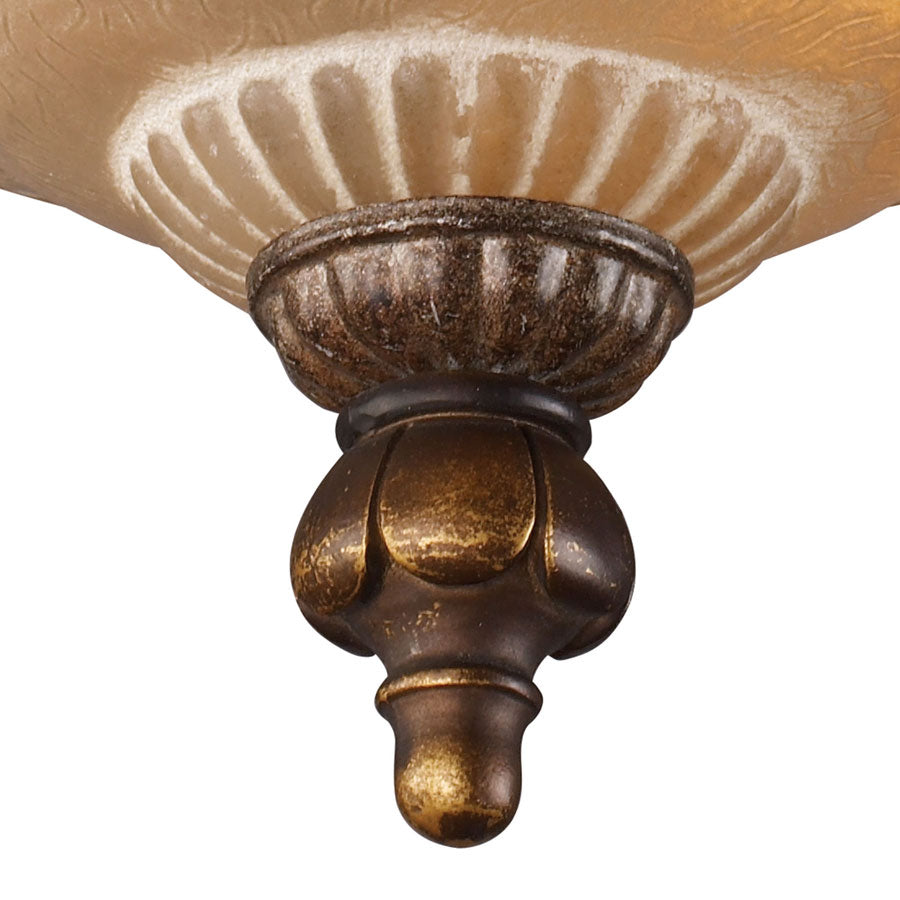 Restoration 3-Lt Semi-Flush in Ant Golden Bronze