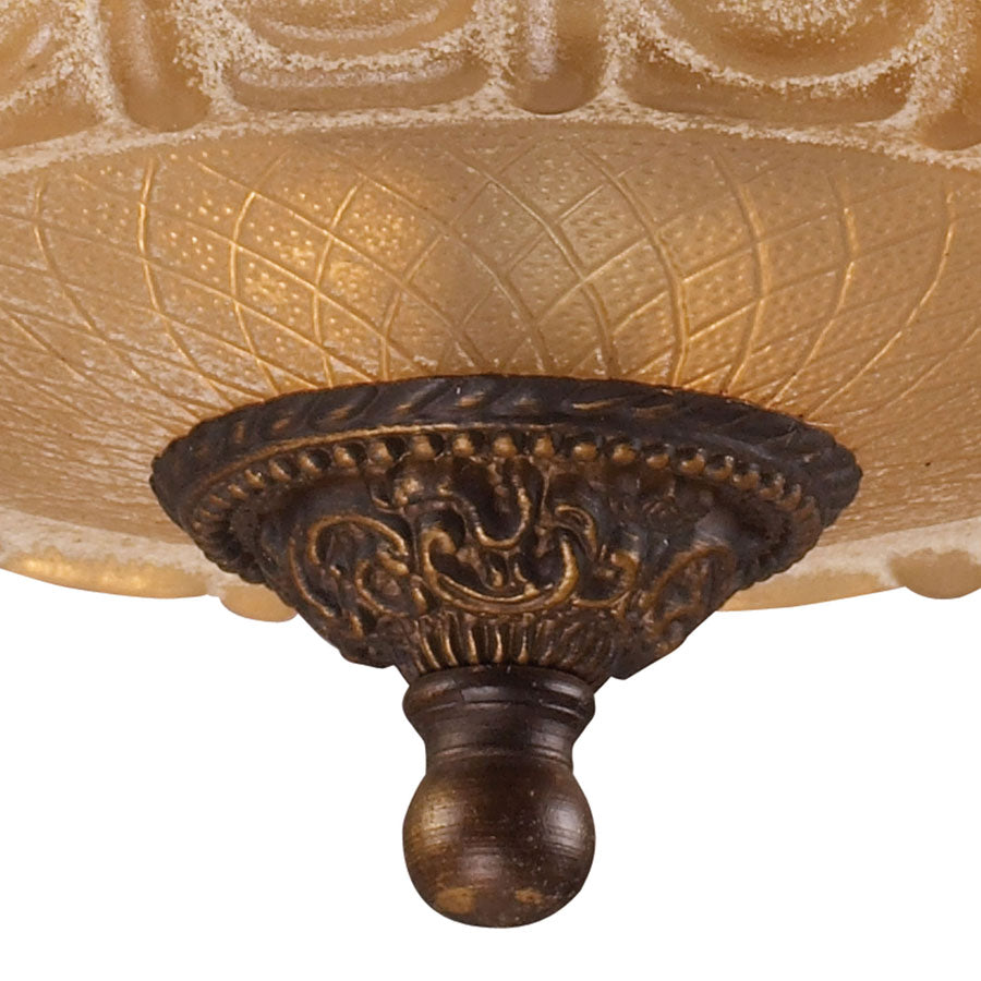 Restoration 3-Lt Semi-Flush in Ant Golden Bronze