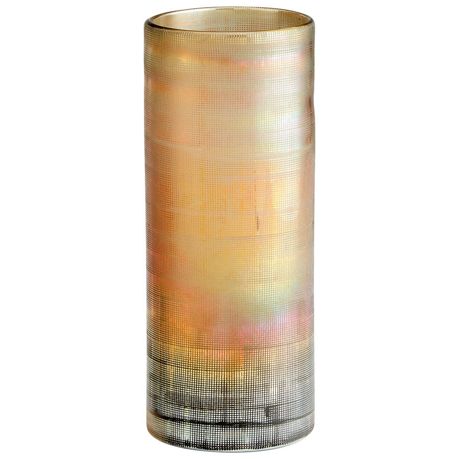 Large Gilded Grid Vase