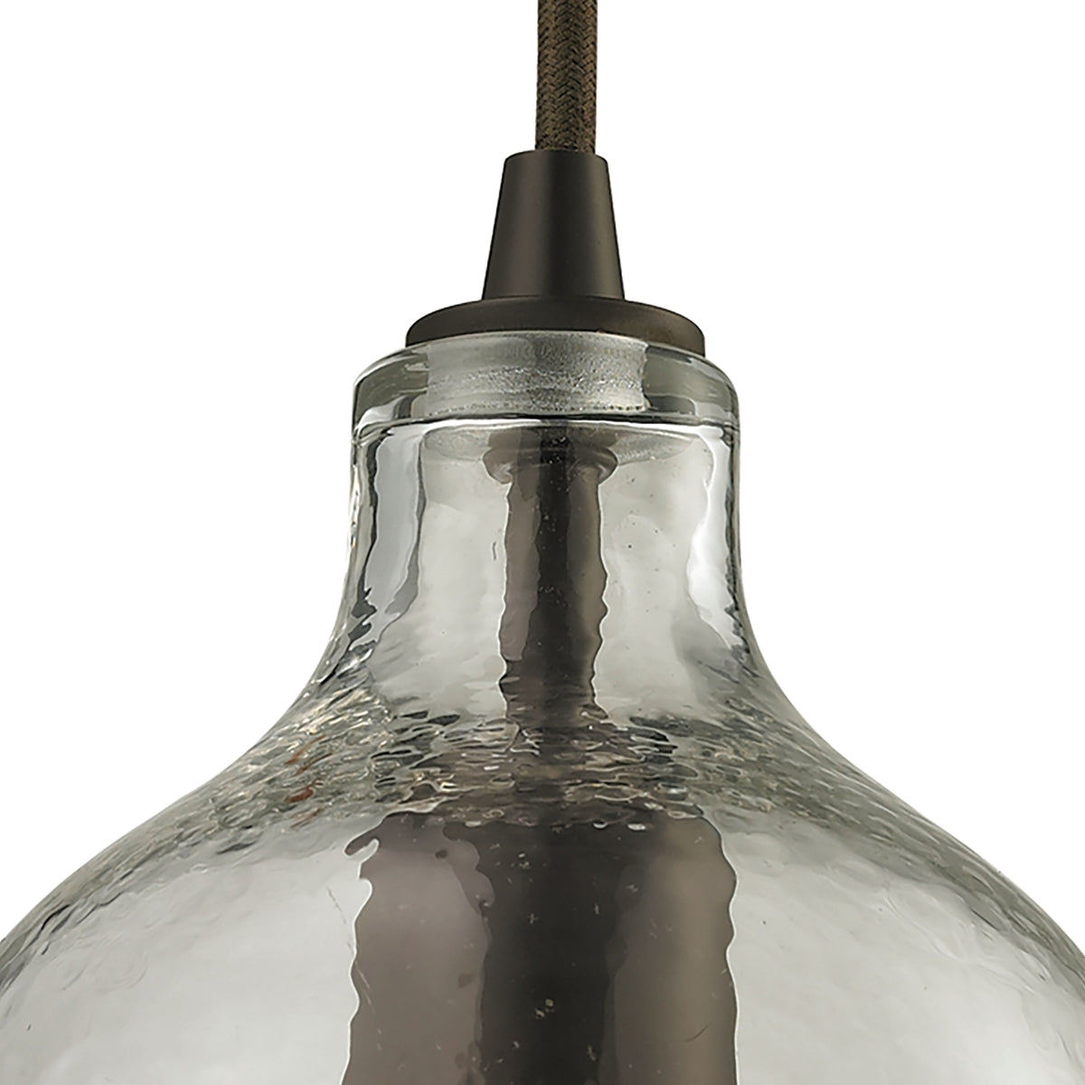Hammered Glass 1 lt. Pendant 