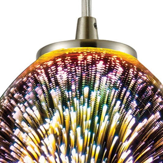 Illusions 1 Light Pendant in Satin Nickel