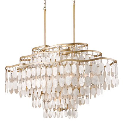 DOLCE( Capiz Shells And Crystal)  OVAL CHANDELIER