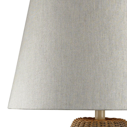 Sycamore Hill Table Lamp-Lt. Rattan w/Nat. Linen Shade