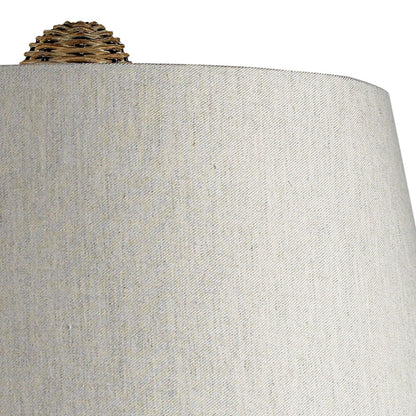 Sycamore Hill Table Lamp-Lt. Rattan w/Nat. Linen Shade