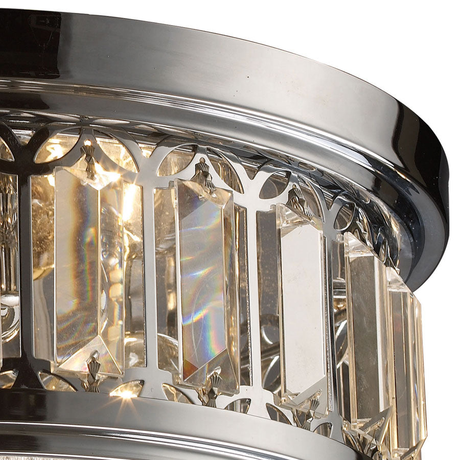 Flush Mount 2-Light in Polished Chrome