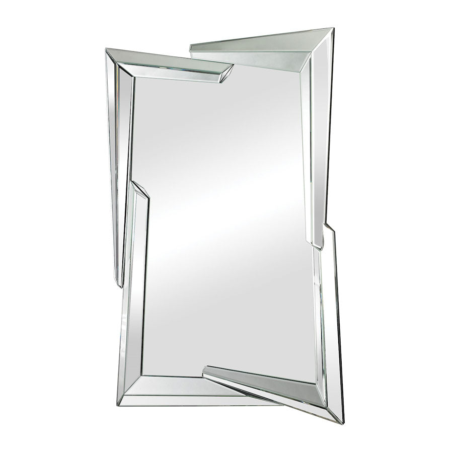 JUXTAPOSED ANGLES CLEAR GLASS MIRROR