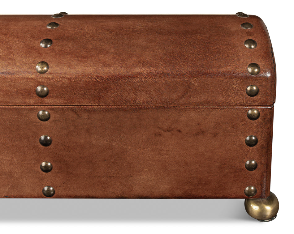 Telescope Leather Box W/Tacks