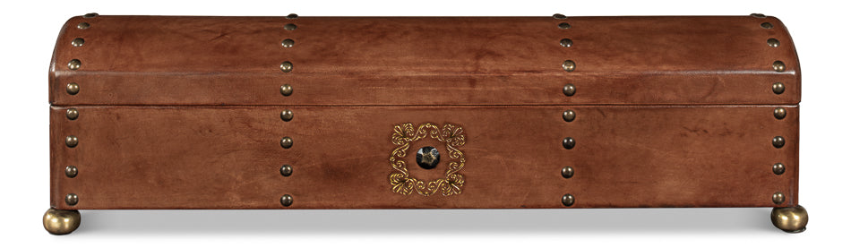 Telescope Leather Box W/Tacks
