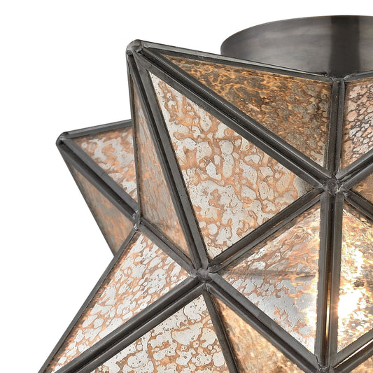 Moravian Star Flush Mount - Bronze