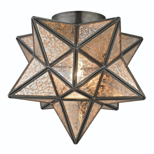 Moravian Star Flush Mount - Bronze