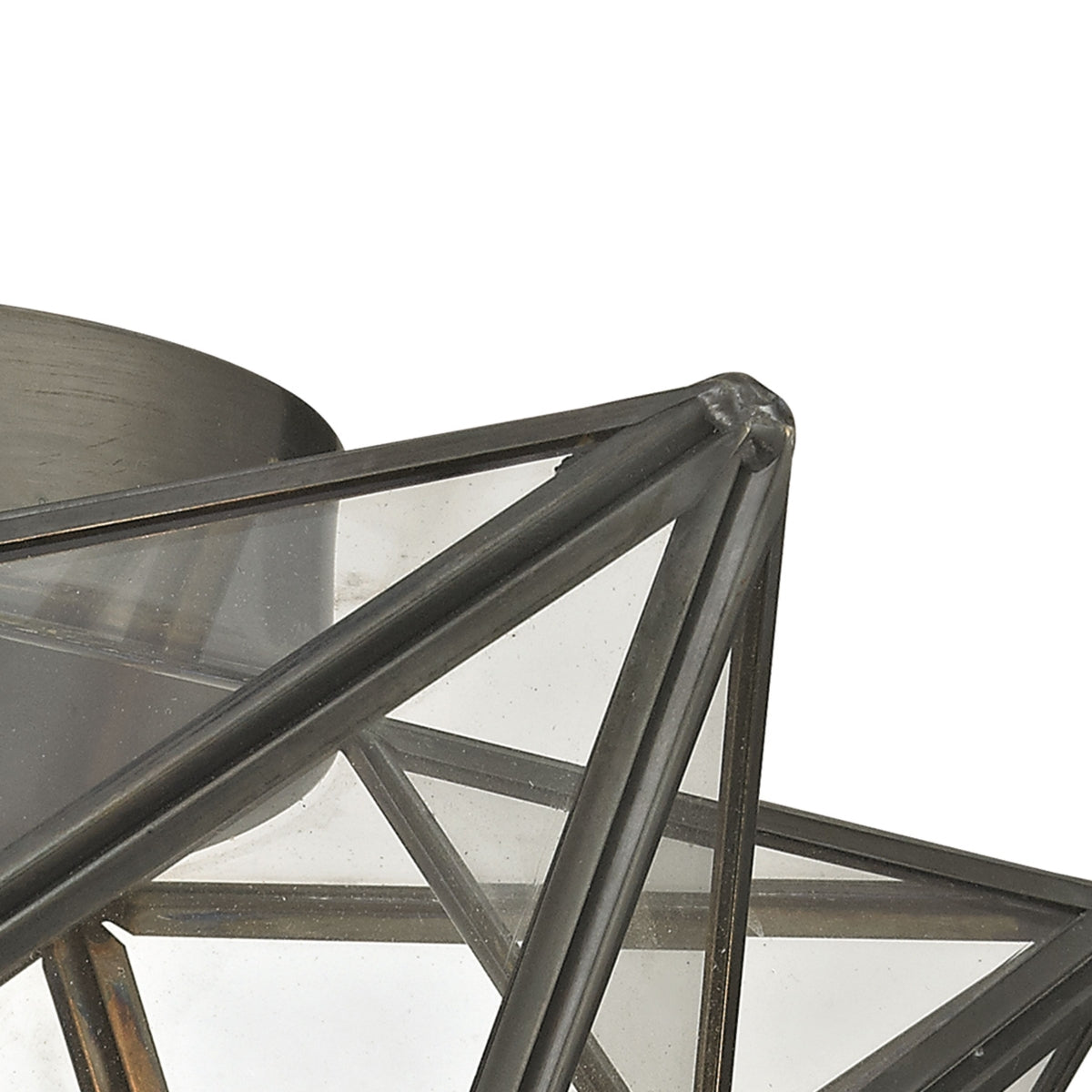 Moravian Star Flush Mount - Bronze With Clear Glass