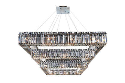 Quadro 35 Inch Square 3 Tier Pendant