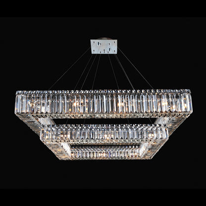 Quadro 35 Inch Square 2 Tier Pendant
