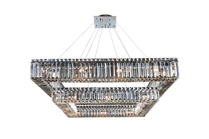 Quadro 35 Inch Square 2 Tier Pendant