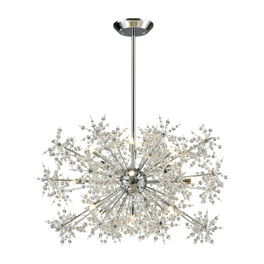 Snowburst 15 Light Chandelier in Polished Chrome