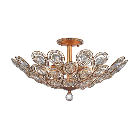 Evolve 8 Light Semi Flush in Matte Gold