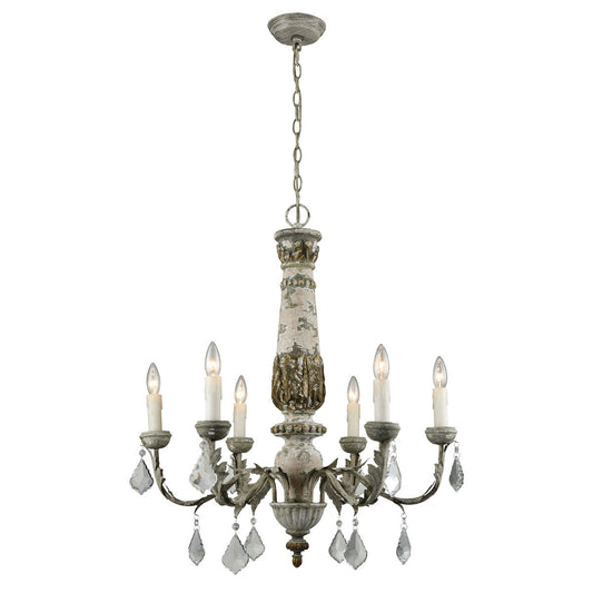 Genevieve Chandelier 28" wide 6 light