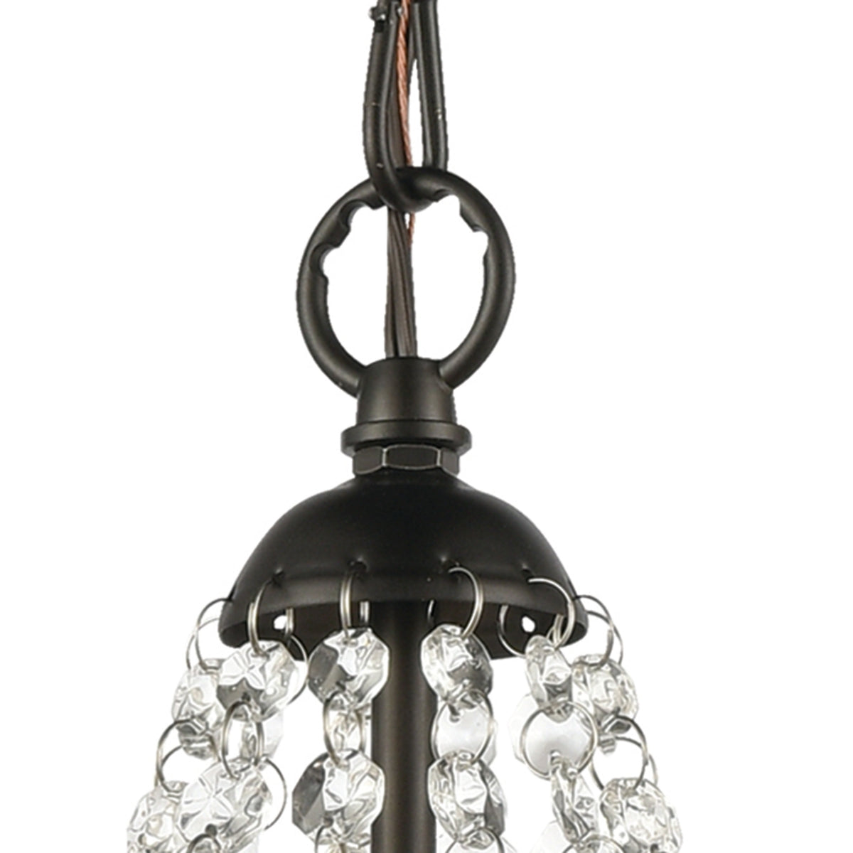 MINI CHANDELIER in DARK BRONZE and CLEAR