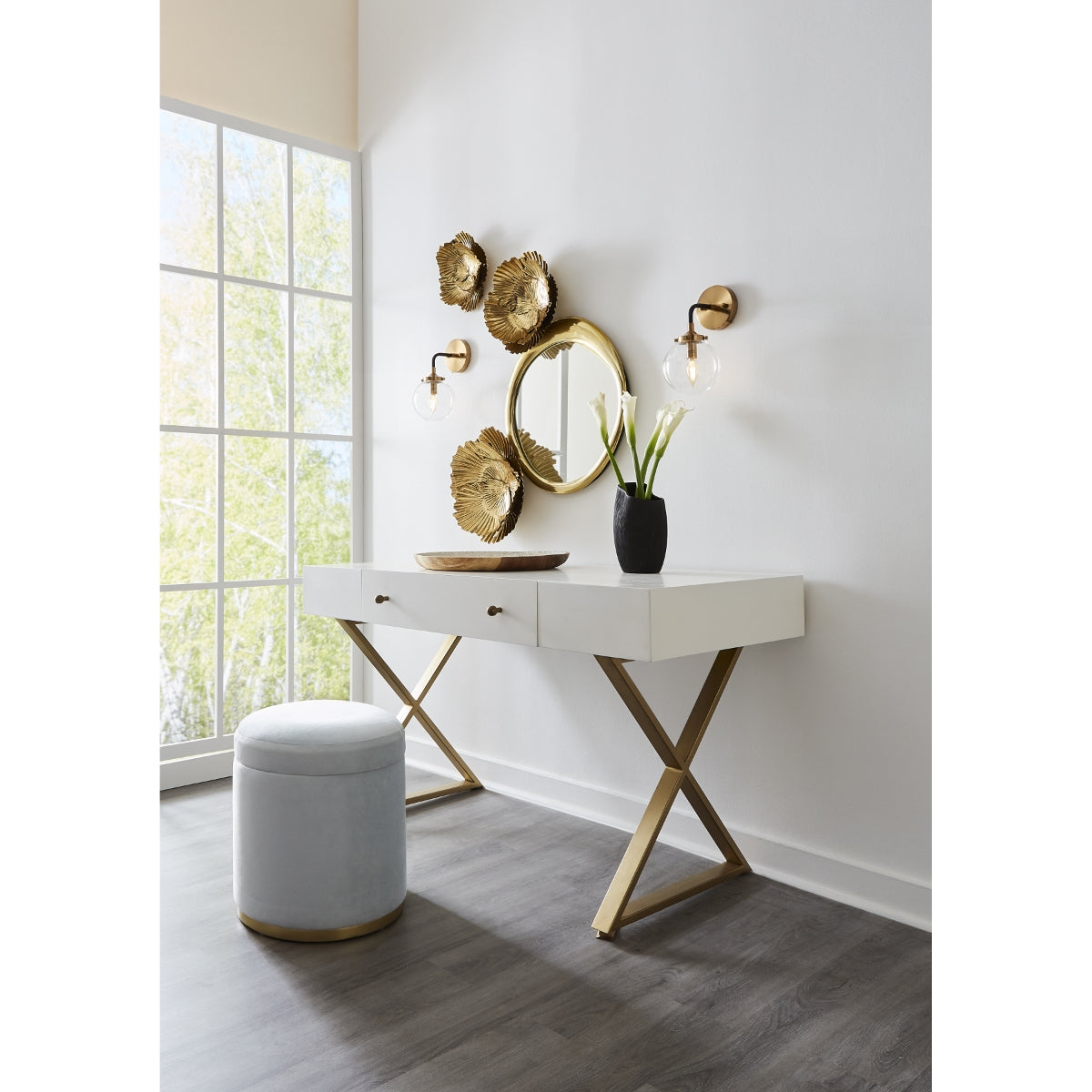 Organic shaped wall art. - Set of 3