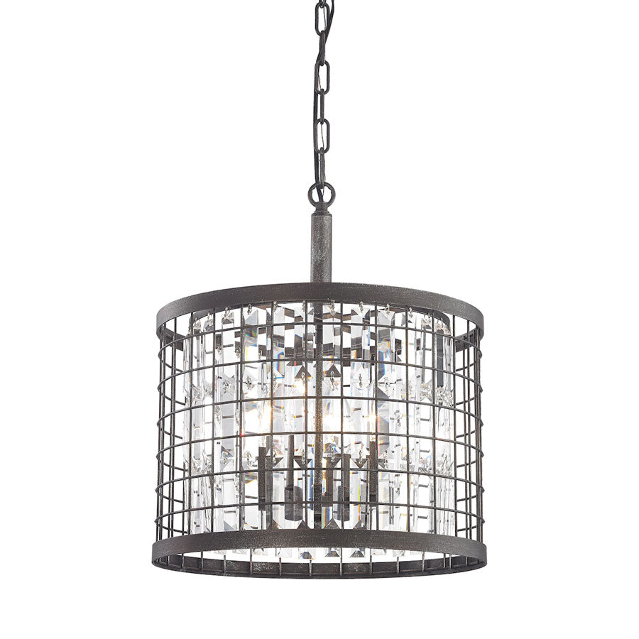 Nadina 4 Light Chandelier in Silverdust Iron