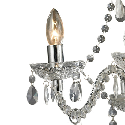 3 LIGHT CLEAR MINI CHANDELIER