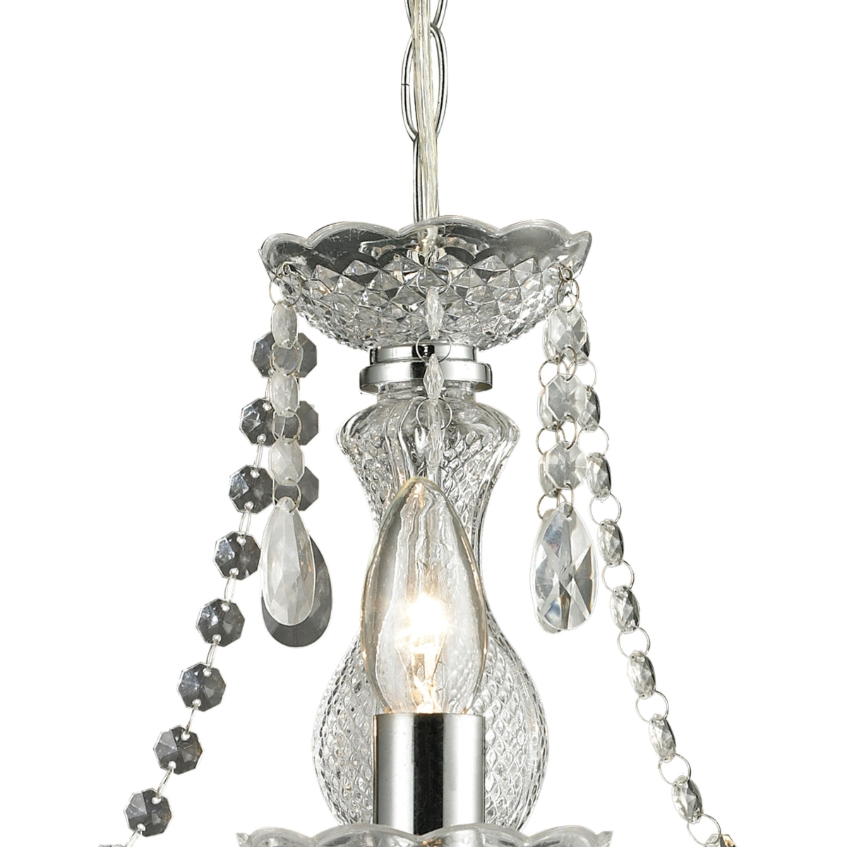 3 LIGHT CLEAR MINI CHANDELIER