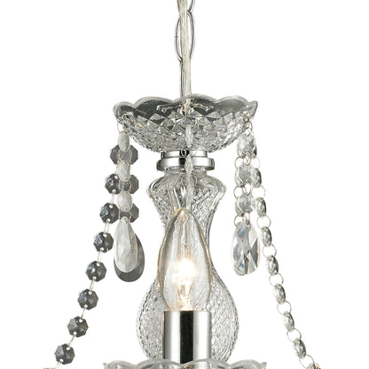 3 LIGHT CLEAR MINI CHANDELIER