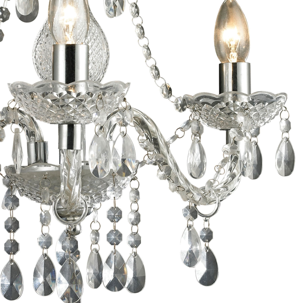 3 LIGHT CLEAR MINI CHANDELIER