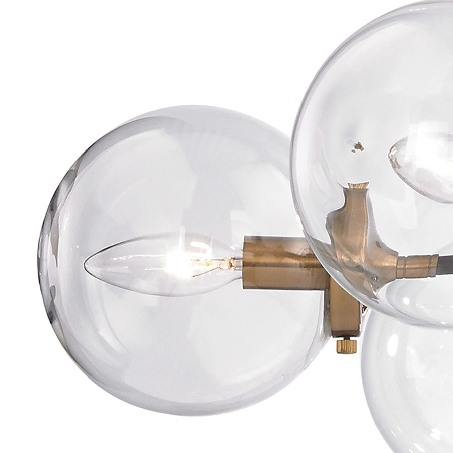 Boudreaux 6 Light Chandelier in Matte Black and Antique Gold