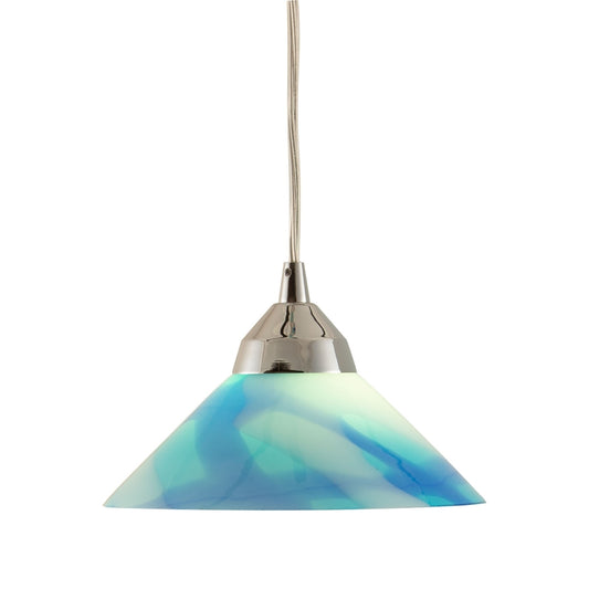 Refraction Collection Pendant with Caribbean Glass