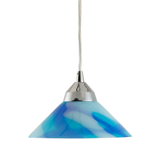 Refraction Collection Pendant with Caribbean Glass