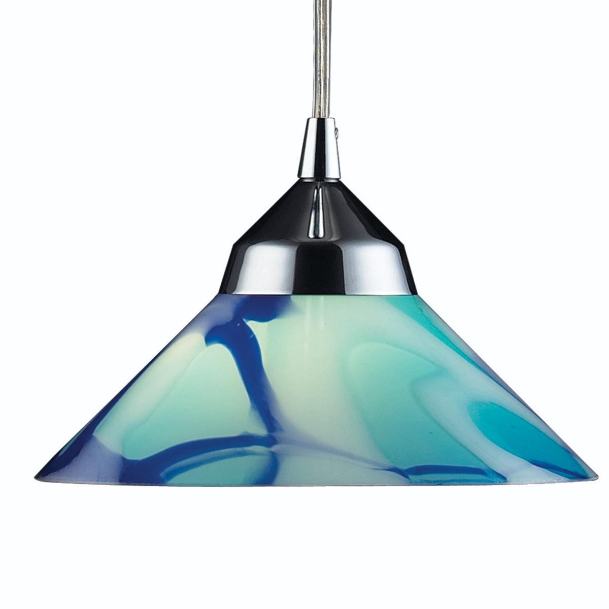 Refraction Collection Pendant with Caribbean Glass