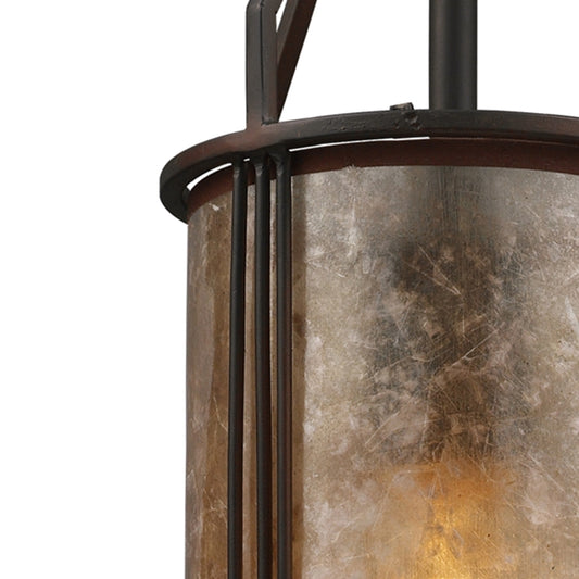 Barringer 1-Light Mini Pendant and Tan Mica Shade