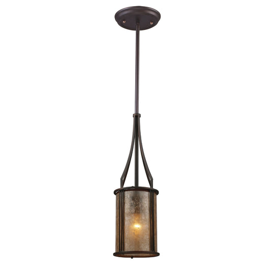 Barringer 1-Light Mini Pendant and Tan Mica Shade