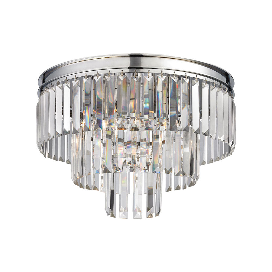 Palacial 3 Light Semi Flush in Polished Chrome