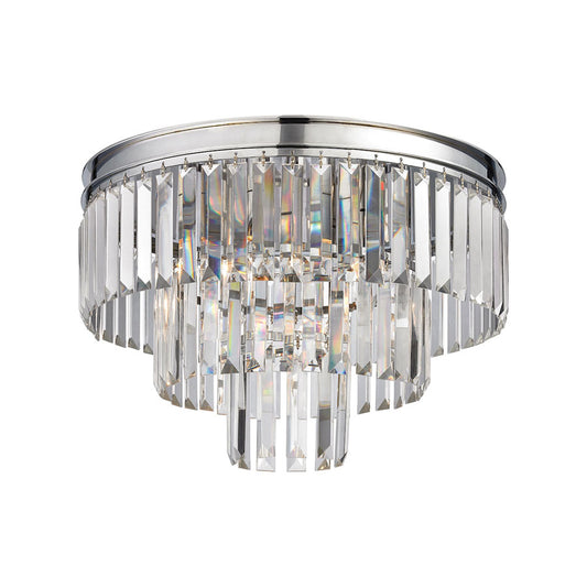 Palacial 3 Light Semi Flush in Polished Chrome