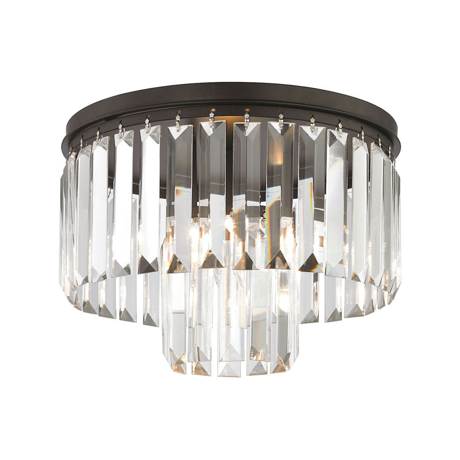 Palacial 1 Light Semi Flush in Oil Rubbed Bronze