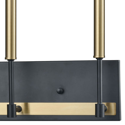 Livingston 4 Vanity Matte Black/Satin Brass