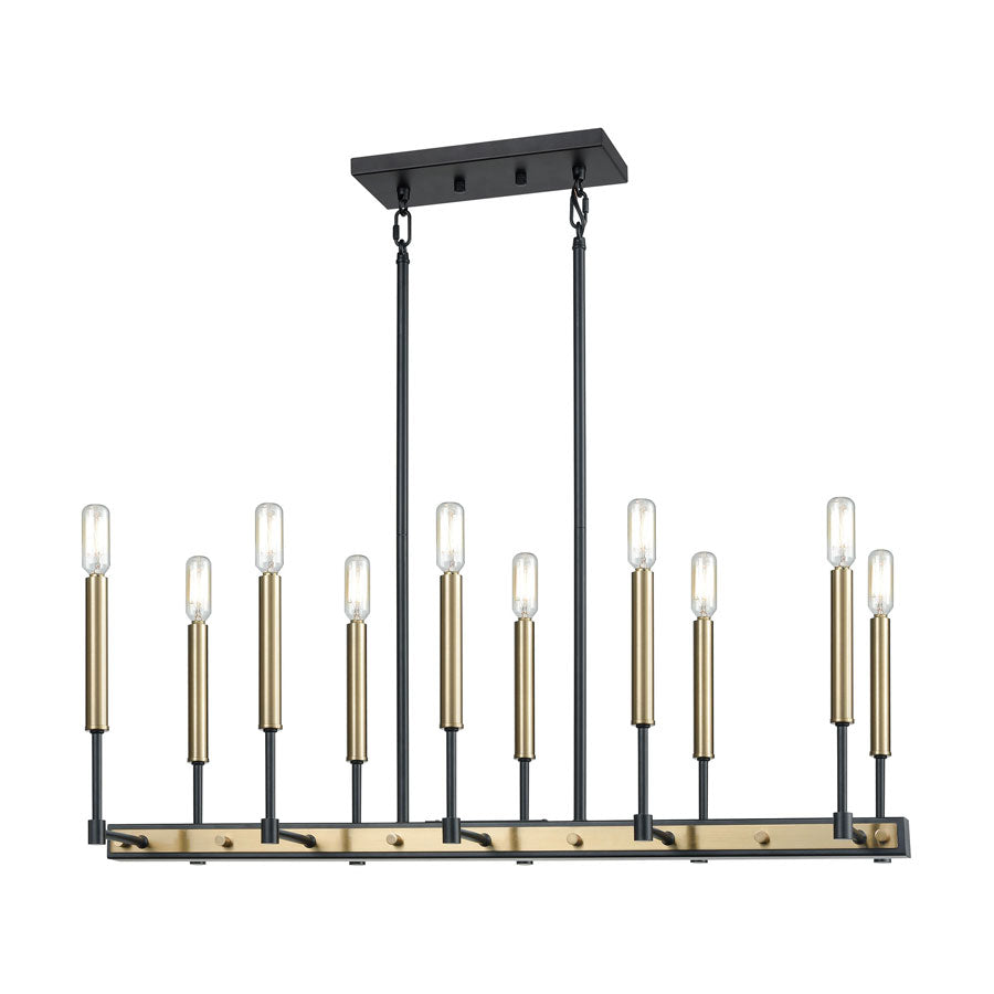 Livingston 10 Billiard/Island Matte Black/Satin Brass